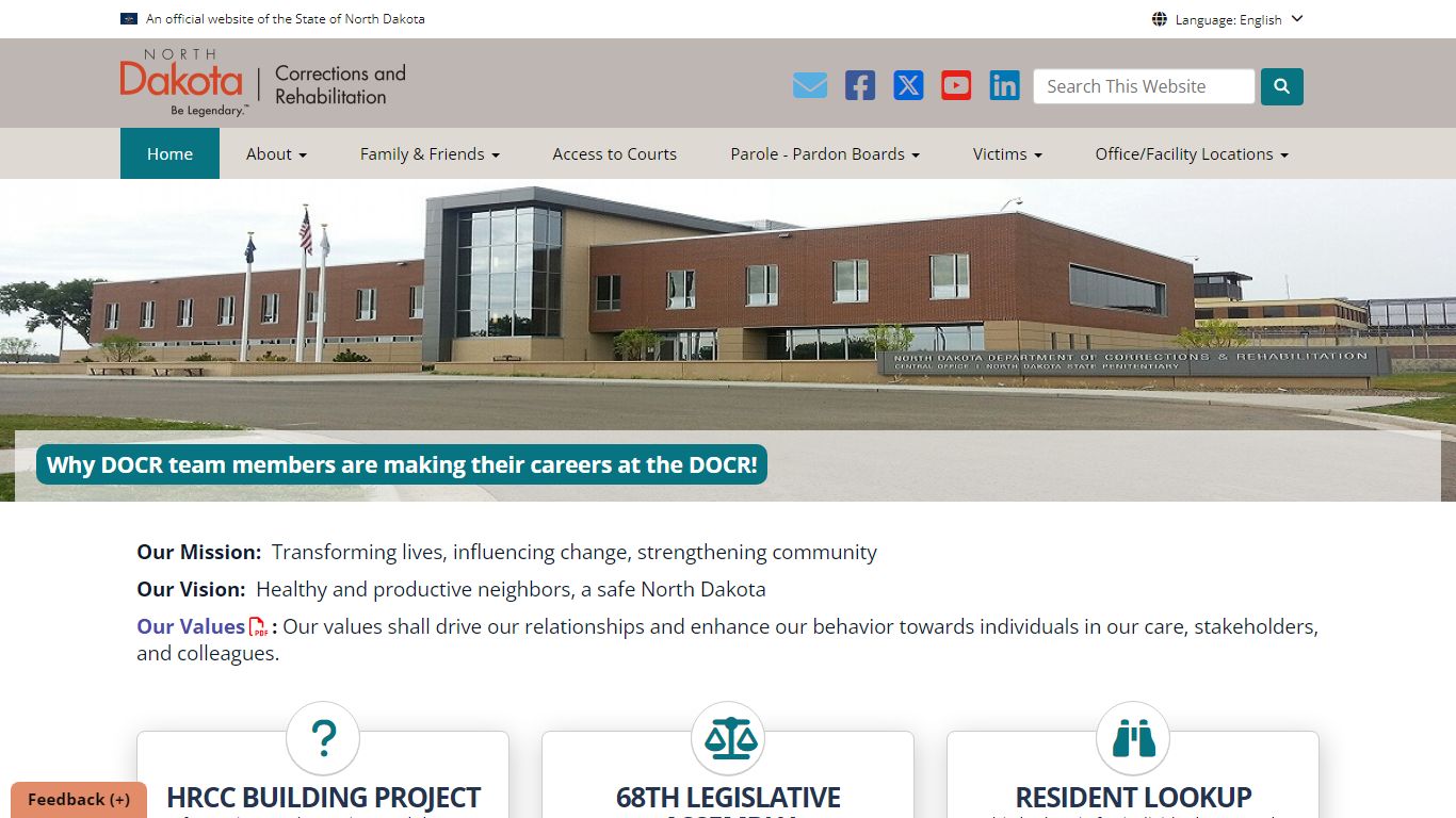 Resident Lookup - North Dakota Department of Corrections and Rehabilitation